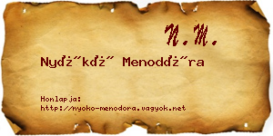 Nyókó Menodóra névjegykártya